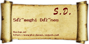 Sümeghi Dénes névjegykártya